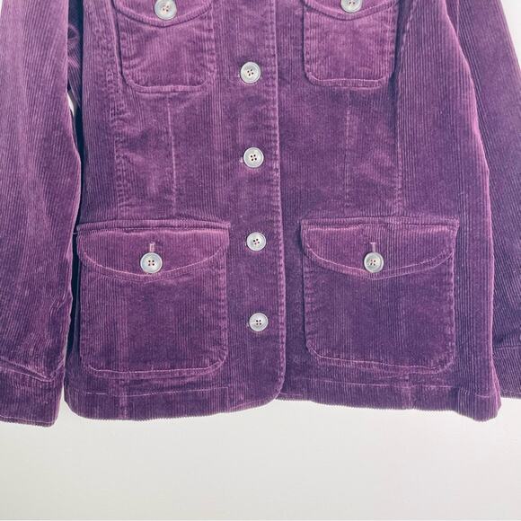 Vintage purple plum corduroy button preppy chore jacket XL - Picture 3 of 6